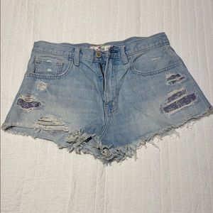high waisted jean shorts